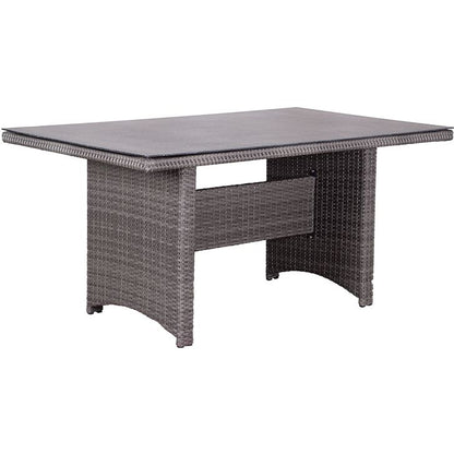 Miraflor / Juan table 160 x 95 cm 8 mm smokey grey 