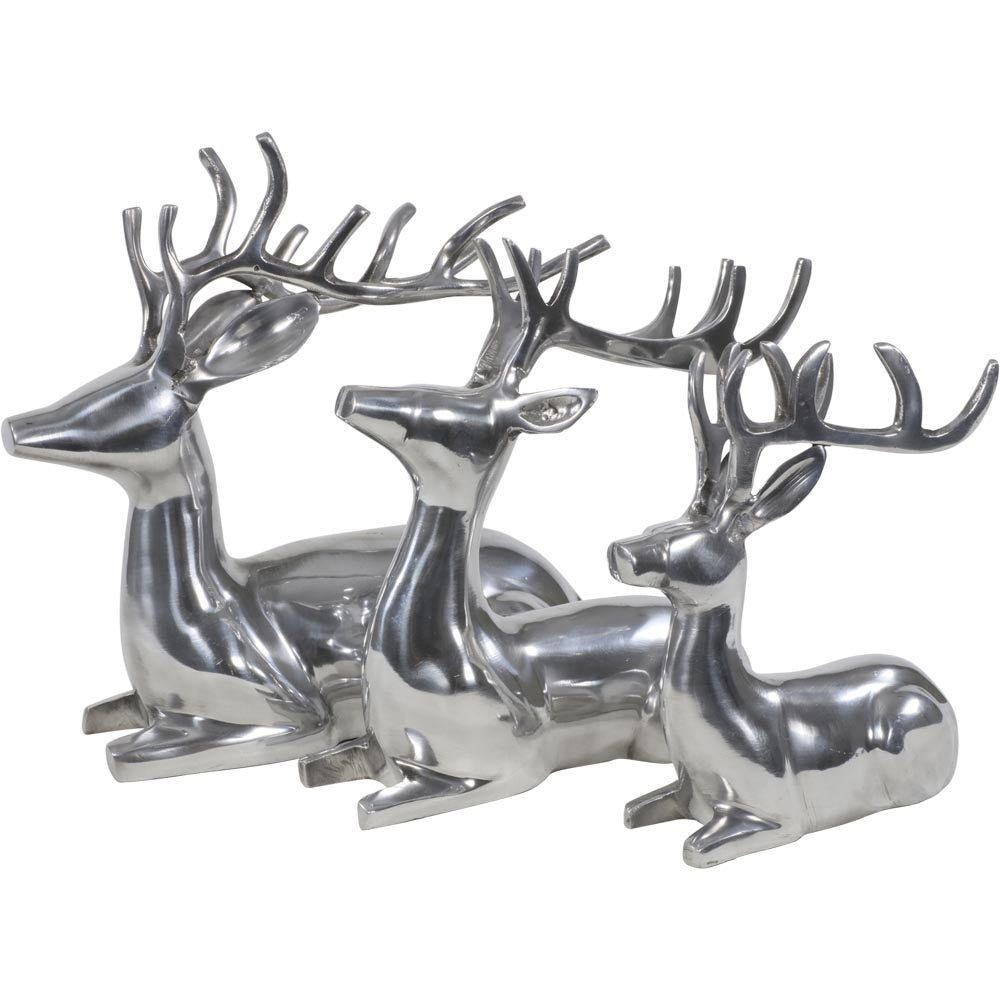 Figure lying deer aluminum 30x18x30cm 