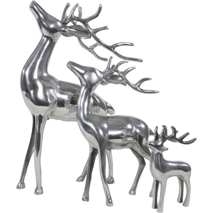 Figure standing deer aluminum 28x13x41cm 